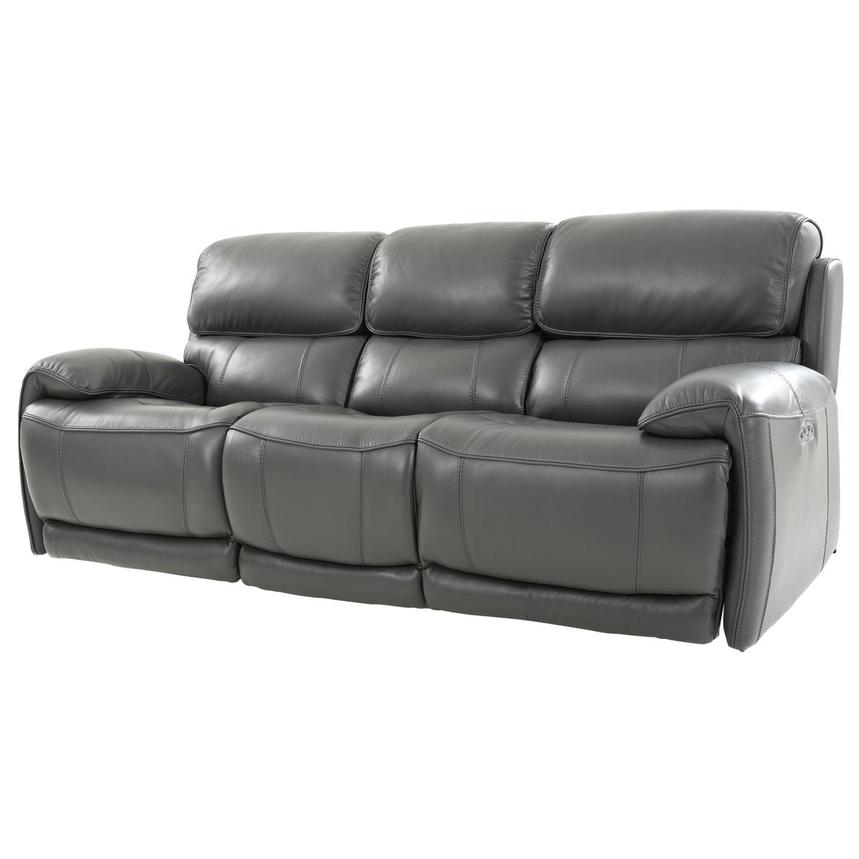 Cody Gray Leather Power Reclining Sofa  alternate image, 2 of 10 images.