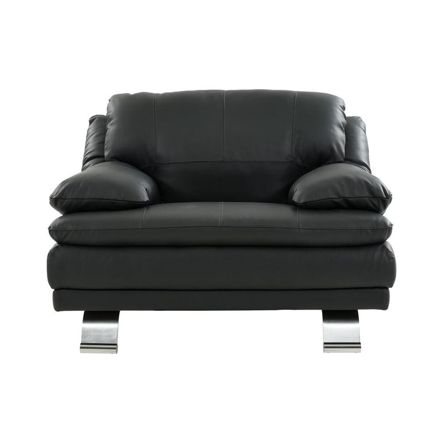 Rio Dark Gray Leather Chair El Dorado Furniture