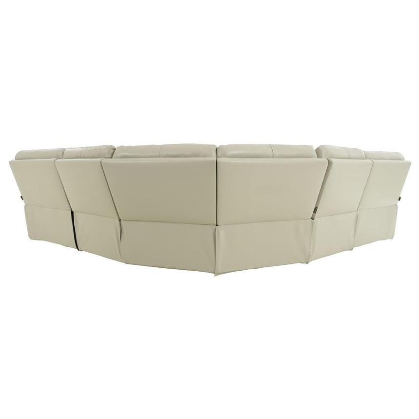 Benz Cream Leather Power Reclining Sectional with 5PCS/2PWR alternate image, 4 of 9 images.