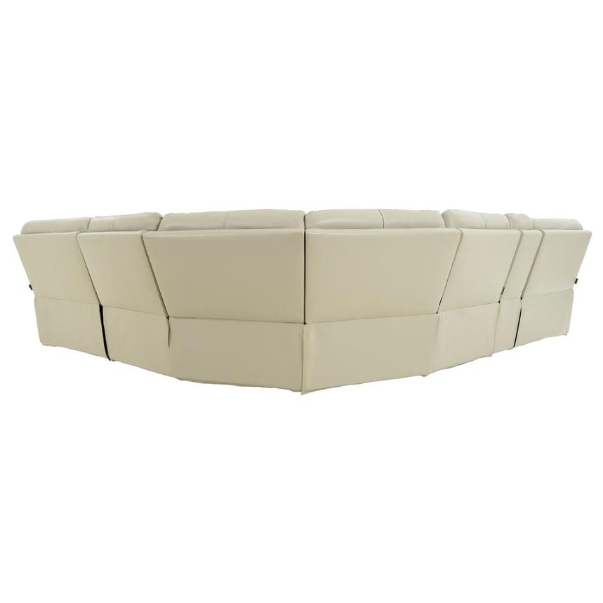 Benz Cream Leather Power Reclining Sectional with 6PCS/3PWR alternate image, 4 of 11 images.