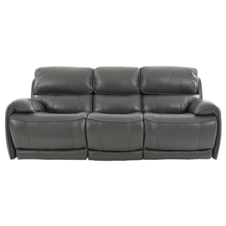 Cody Gray Leather Power Reclining Sofa El Dorado Furniture