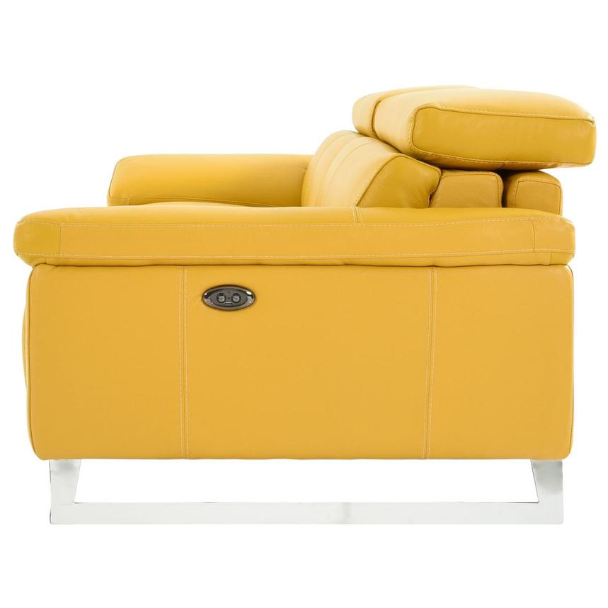 Yellow leather recliner sofa sale