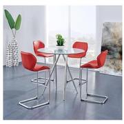 Latika Red 4-Piece Counter Dining Set  alternate image, 2 of 9 images.