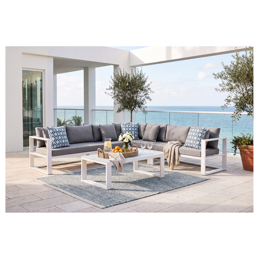 Mykonos Gray Oversized Sofa alternate image, 2 of 6 images.