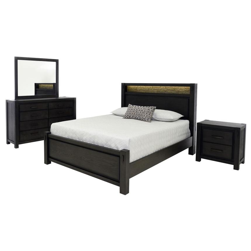 Roca Brown 4Piece Queen Bedroom Set El Dorado Furniture