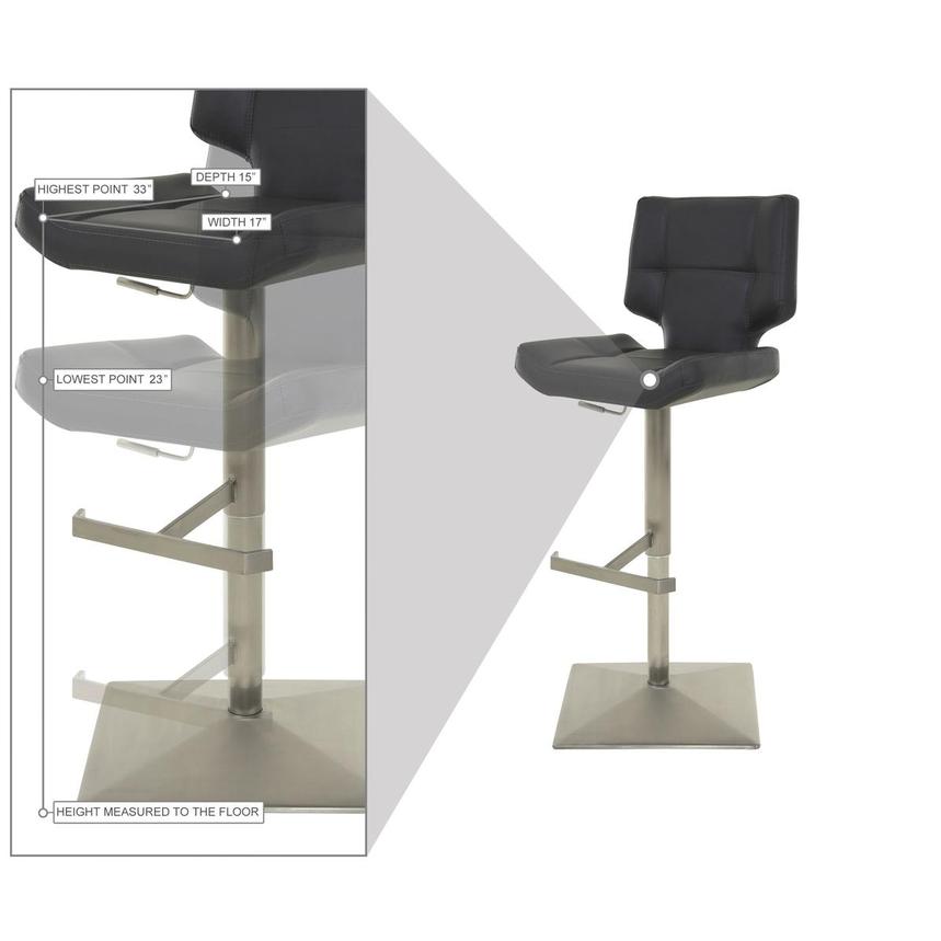 Emely Gray Adjustable Stool  alternate image, 9 of 10 images.