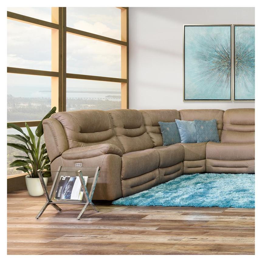 Dan Cream Power Reclining Sectional with 6PCS/3PWR  alternate image, 2 of 11 images.