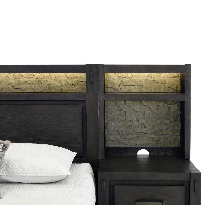 Roca King Platform Bed W Nightstands, King Platform Bed With Built In Nightstands