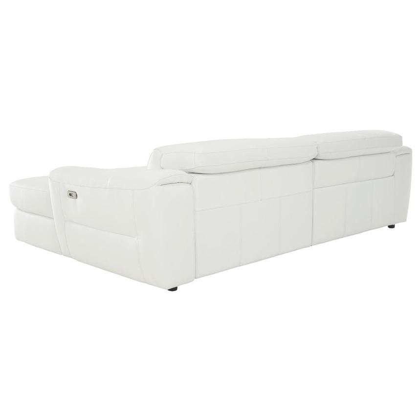 Sofextra White Leather Power Reclining Sofa w/Right Chaise  alternate image, 6 of 16 images.