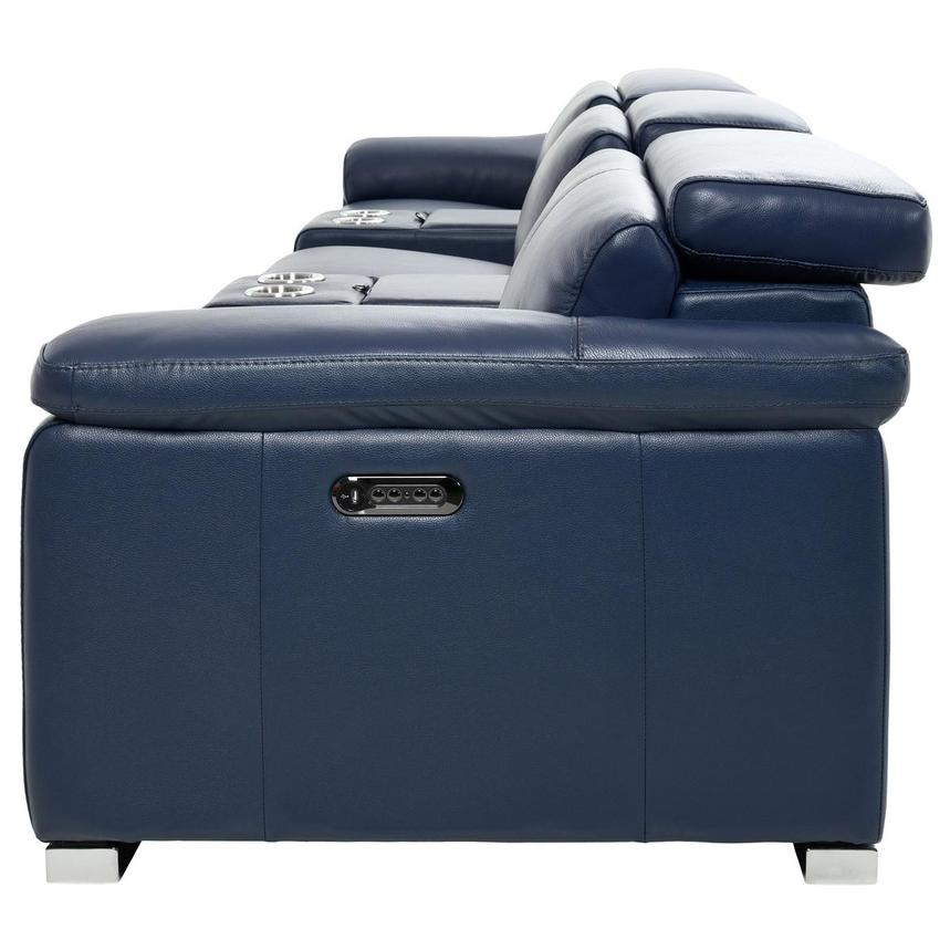 Charlie Blue Home Theater Leather Seating with 5PCS/2PWR alternate image, 5 of 13 images.