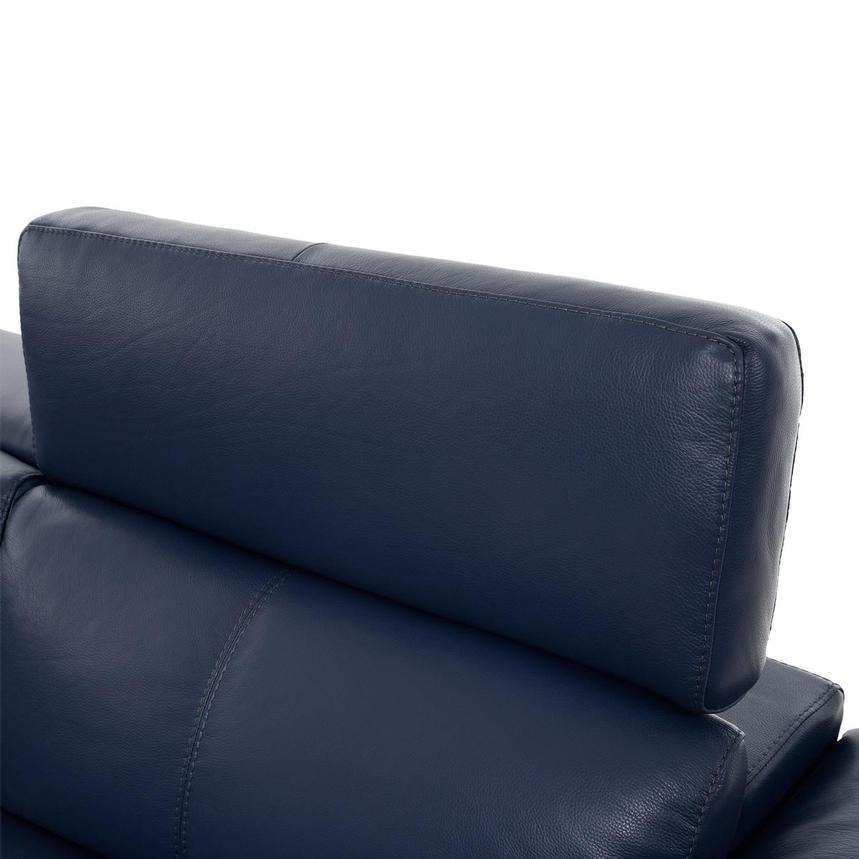 Charlie Blue Leather Power Reclining Sectional with 6PCS/3PWR  alternate image, 6 of 12 images.