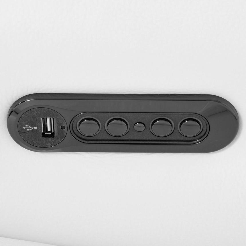 Charlette White Leather Power Reclining Sofa  alternate image, 11 of 14 images.