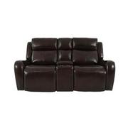 Jake Brown Leather Power Reclining Sofa w/Console  main image, 1 of 15 images.
