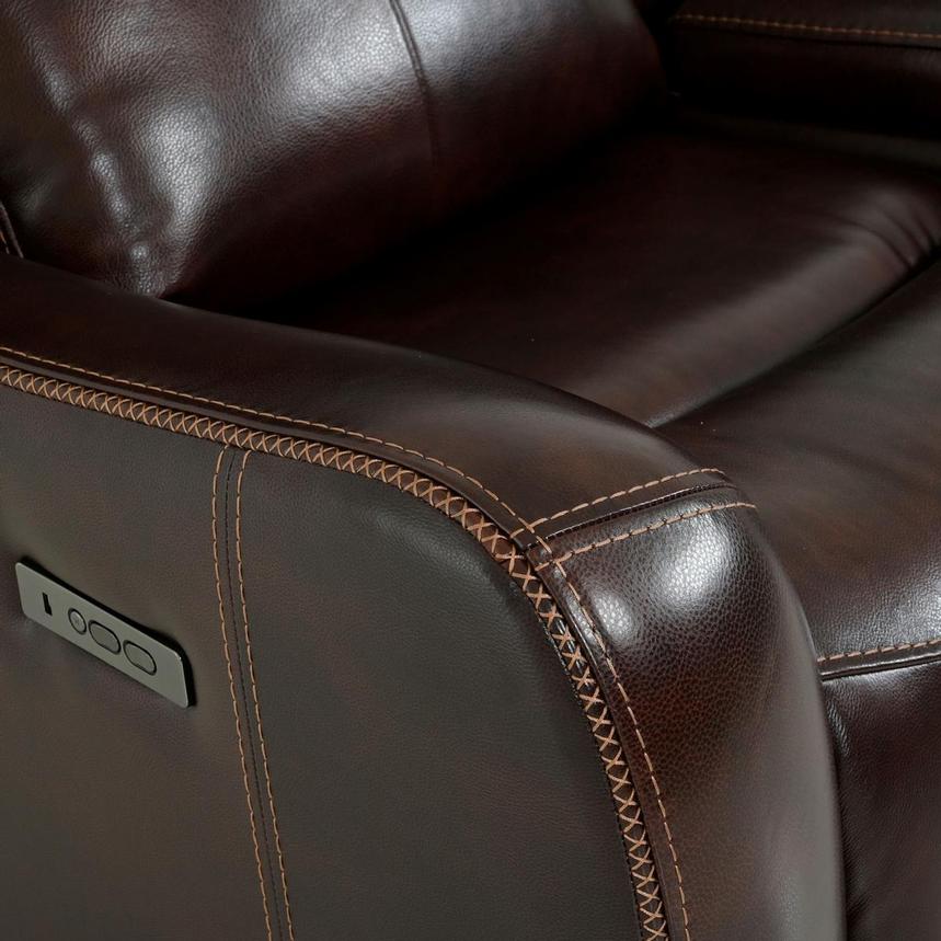Jake Brown Leather Power Reclining Sofa w/Console  alternate image, 11 of 15 images.