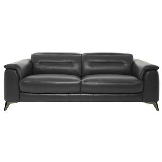 Anabel Gray Leather Sofa