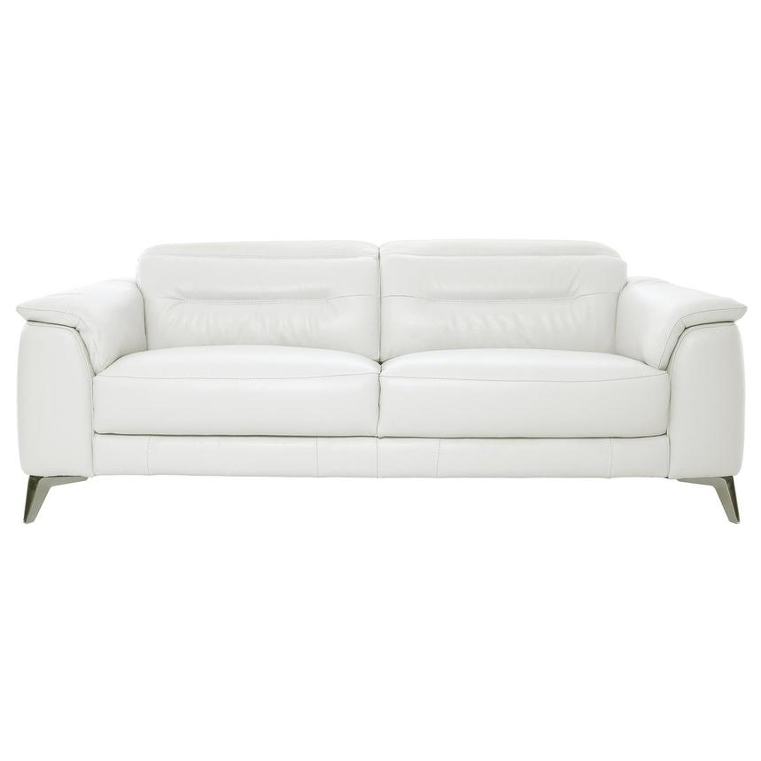 Anabel White Leather Sofa  main image, 1 of 11 images.