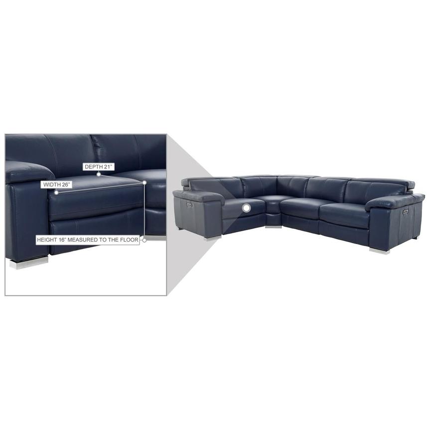 Charlie Blue Leather Power Reclining, Lucerne Leather Power Motion Sofa