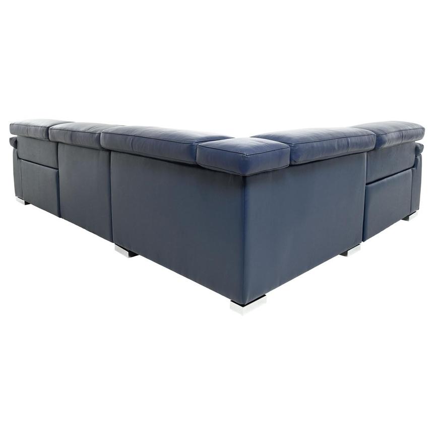 Charlie Blue Leather Power Reclining Sectional with 4PCS/2PWR alternate image, 5 of 11 images.