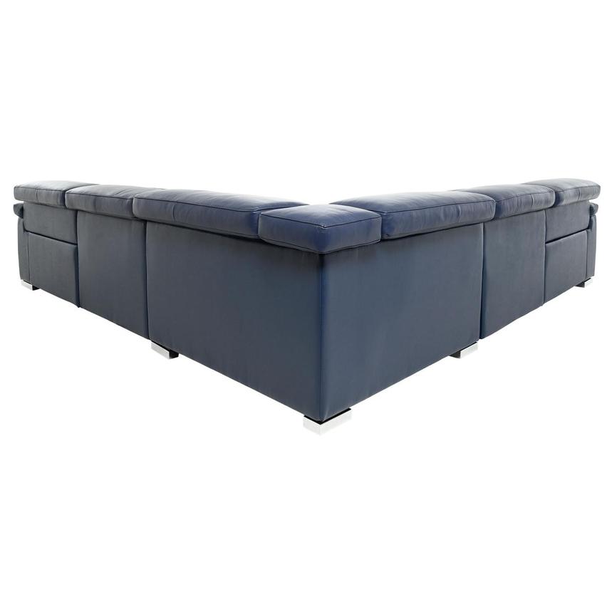 Charlie Blue Leather Power Reclining Sectional with 5PCS/2PWR alternate image, 5 of 11 images.
