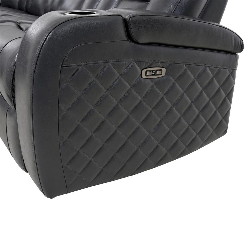 Gio Gray Leather Power Reclining Sectional with 6PCS/3PWR alternate image, 7 of 18 images.