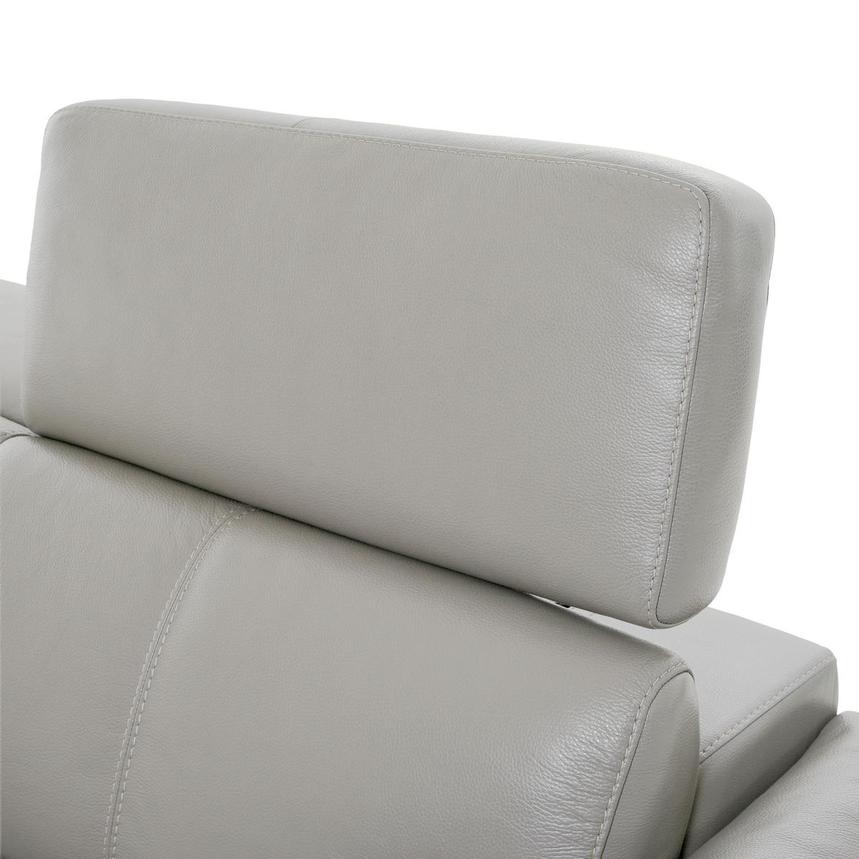 Charlie Light Gray Leather Sofa | El Dorado Furniture