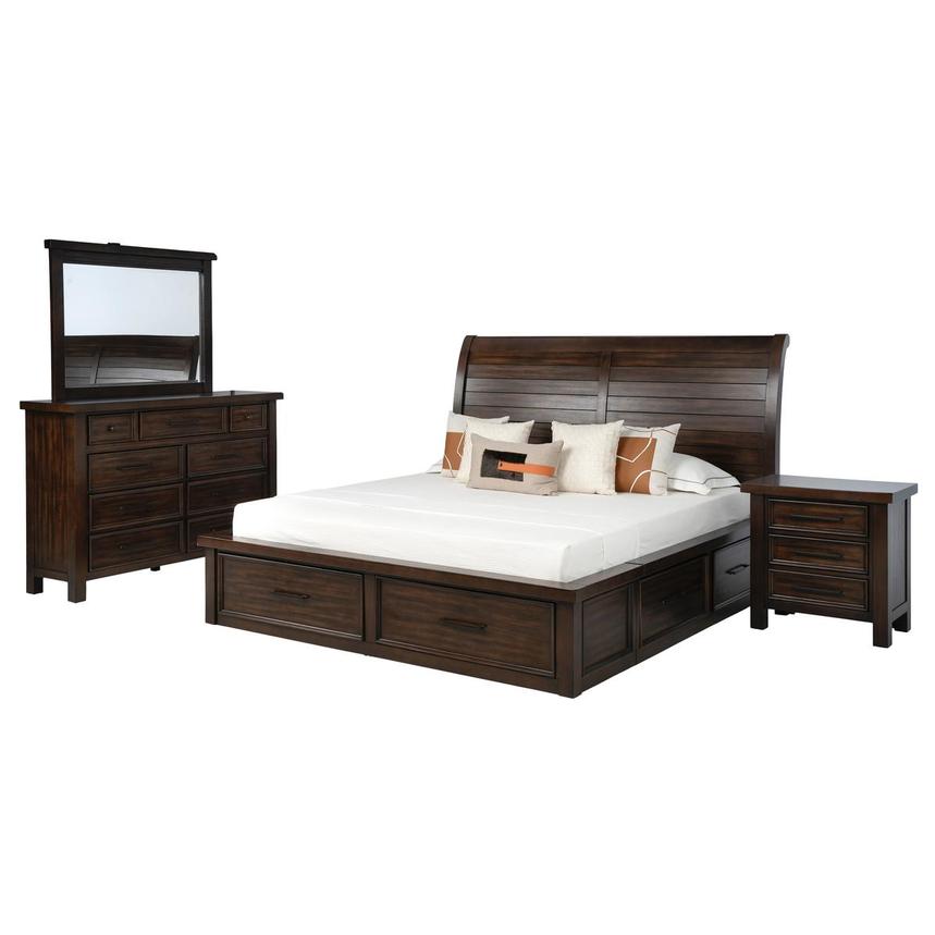 Justin Brown 4-Piece King Bedroom Set  main image, 1 of 7 images.