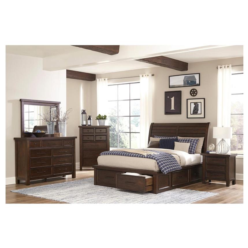 Justin Brown Queen Storage Bed alternate image, 2 of 9 images.