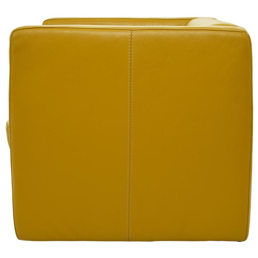 Cute Yellow Leather Accent Chair w/2 Pillows  alternate image, 5 of 11 images.