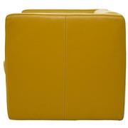Cute Yellow Leather Swivel Chair w/2 Pillows  alternate image, 5 of 11 images.
