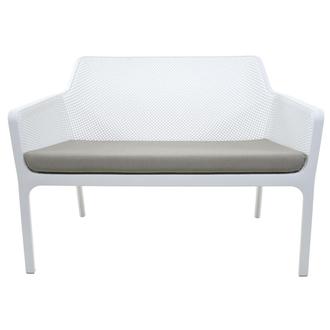 Net White Bench w/Cushion