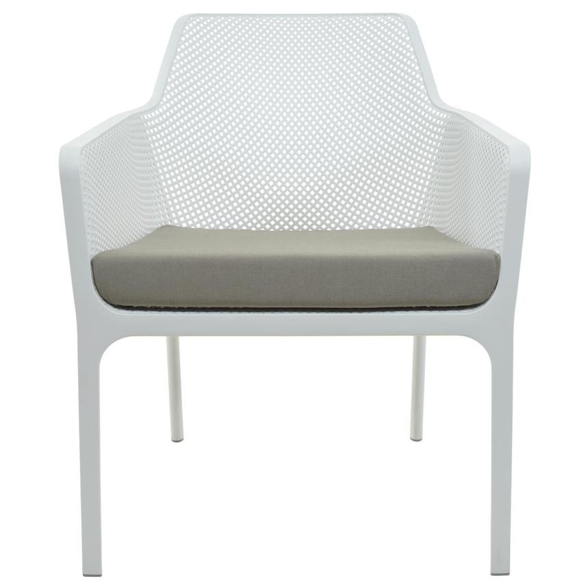 Net White Accent Chair w/Cushion  main image, 1 of 8 images.