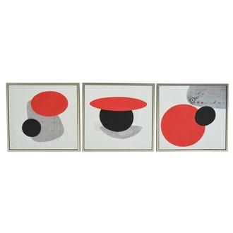 Inca Red Set of 3 Canvas Wall Art
