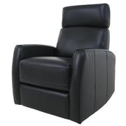 Lucca Black Leather Power Glider Recliner  alternate image, 2 of 10 images.
