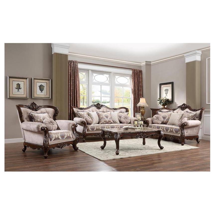 New Roma Brown 2-Piece Living Room Set  alternate image, 2 of 4 images.