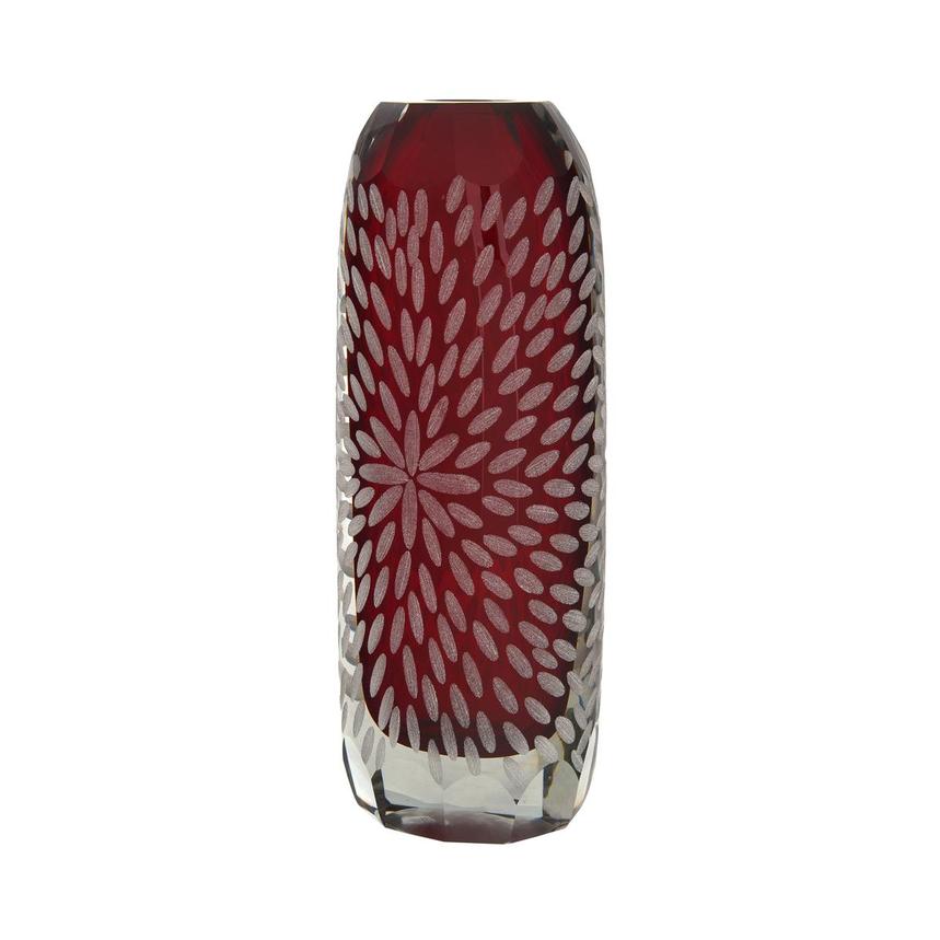 Sparks Red Glass Vase  main image, 1 of 4 images.