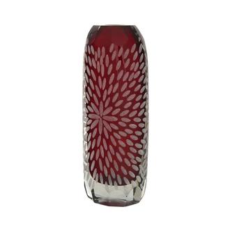 Sparks Red Glass Vase