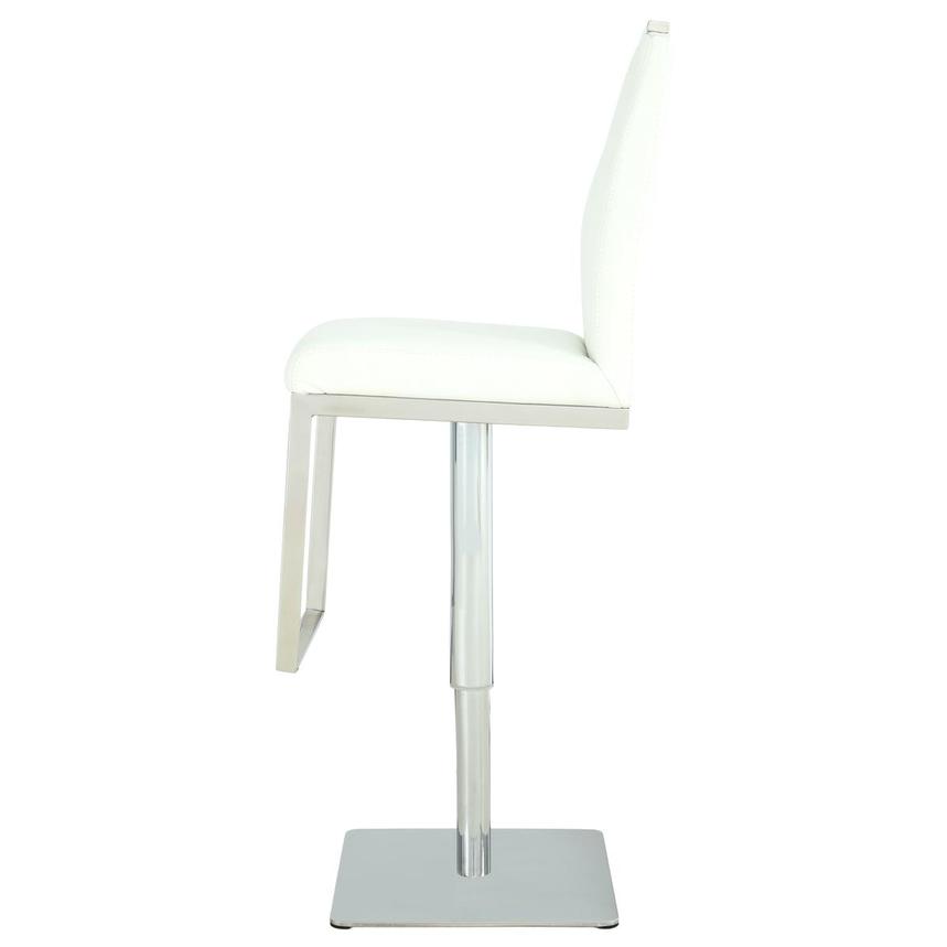 Hyde Leather White Leather Adjustable Stool  alternate image, 5 of 13 images.