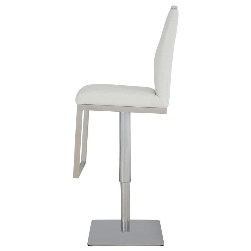 Hyde Leather White Leather Adjustable Stool  alternate image, 5 of 12 images.
