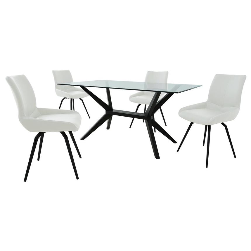 Vista/Nona White 5-Piece Dining Set  main image, 1 of 16 images.