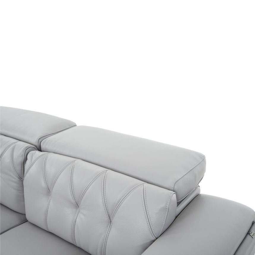 Anchi Silver Leather Power Reclining Sectional with 5PCS/3PWR alternate image, 7 of 11 images.