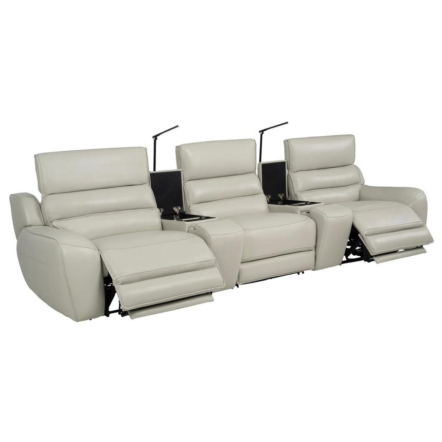 Cosmo II Home Theater Leather Seating with 5PCS/2PWR  alternate image, 4 of 15 images.