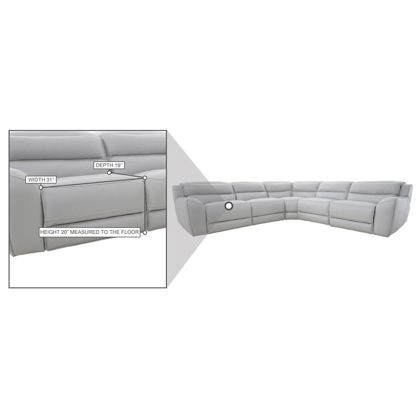 Cosmo ll Leather Power Reclining Sectional with 5PCS/2PWR  alternate image, 11 of 11 images.