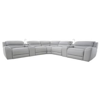 Cosmo ll Leather Power Reclining Sectional with 7PCS/3PWR