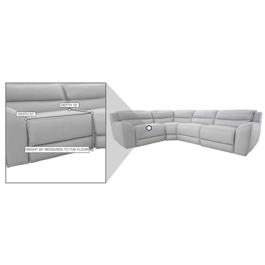 Cosmo ll Leather Power Reclining Sectional with 4PCS/2PWR  alternate image, 11 of 11 images.