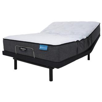 Harmony Maui-Med Firm Queen Mattress w/Essentials V Powered Base by Serta