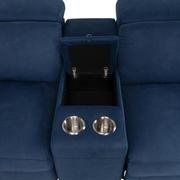 Karly Blue Power Reclining Sectional with 6PCS/2PWR  alternate image, 4 of 10 images.