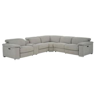 Karly Light Gray Power Reclining Sectional with 6PCS/2PWR