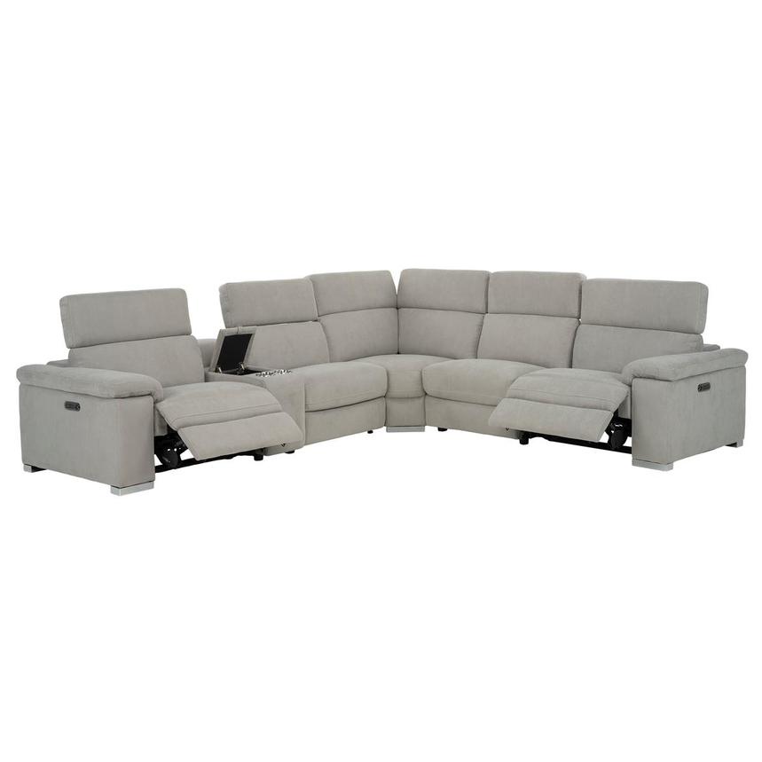 Karly Light Gray Power Reclining Sectional with 6PCS/2PWR  alternate image, 2 of 11 images.
