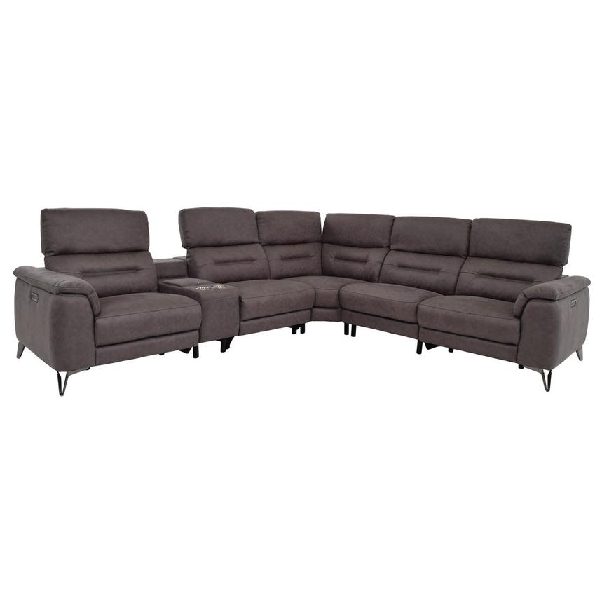 Claribel II Gray Power Reclining Sectional with 6PCS/2PWR  alternate image, 2 of 10 images.