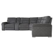 Kim Gray Power Reclining Sectional with 6PCS/2PWR  alternate image, 4 of 7 images.